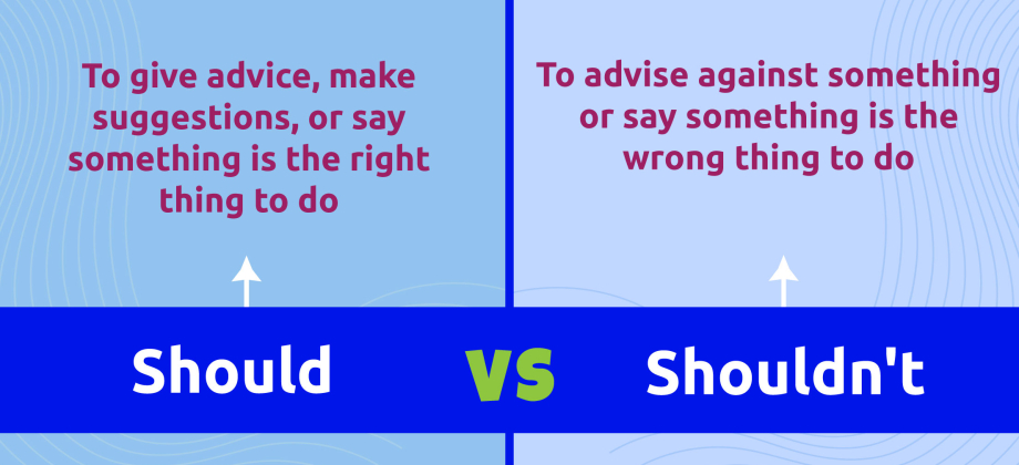 Should And Shouldn T Exercises Explanation And Examples A2 Grammar