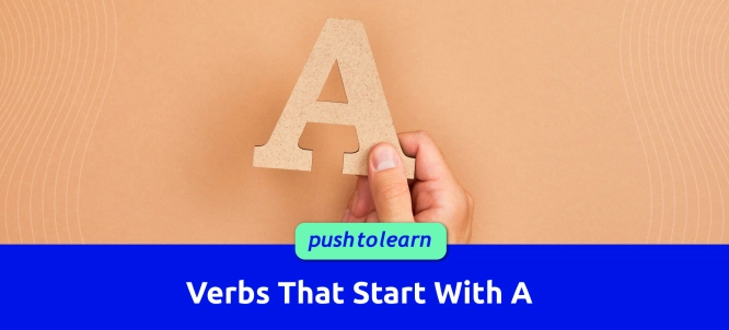 Illustration of Verbs That Start With A