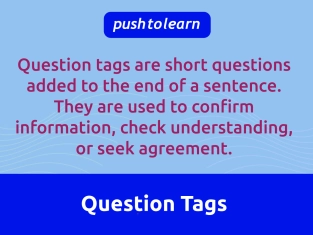 Illustration of Question tags – aren’t you? don’t you?