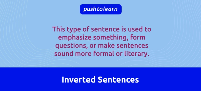 Illustration of Inverted Sentences