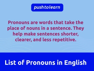 Illustration of List of Pronouns in English