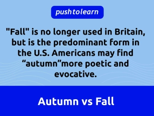 Illustration of Autumn vs Fall