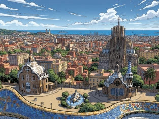 Illustration of Traveling to Barcelona: plans and advice