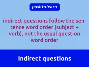 Illustration of Indirect Questions