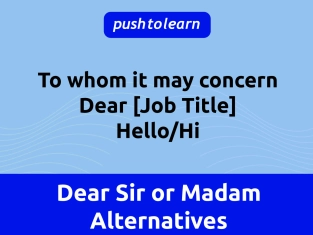 Illustration of Dear Sir or Madam Alternatives