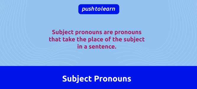 Illustration of Subject Pronouns