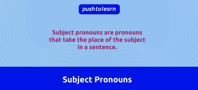 Illustration of Subject Pronouns