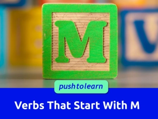 Illustration of Verbs That Start With M