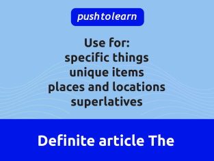 Illustration of Definite article The