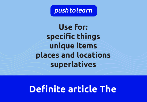 Illustration of Definite article The