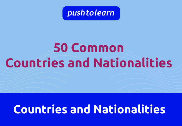 Illustration of Countries and Nationalities