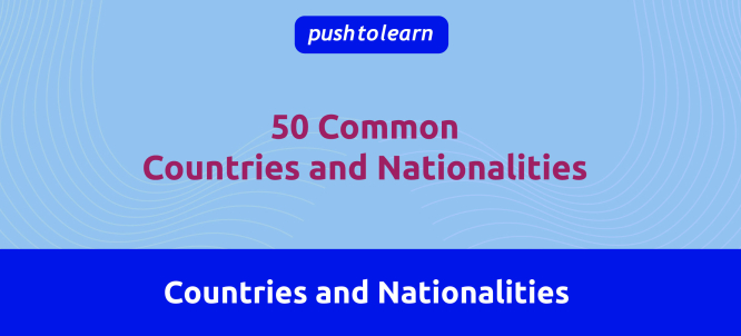 Illustration of Countries and Nationalities