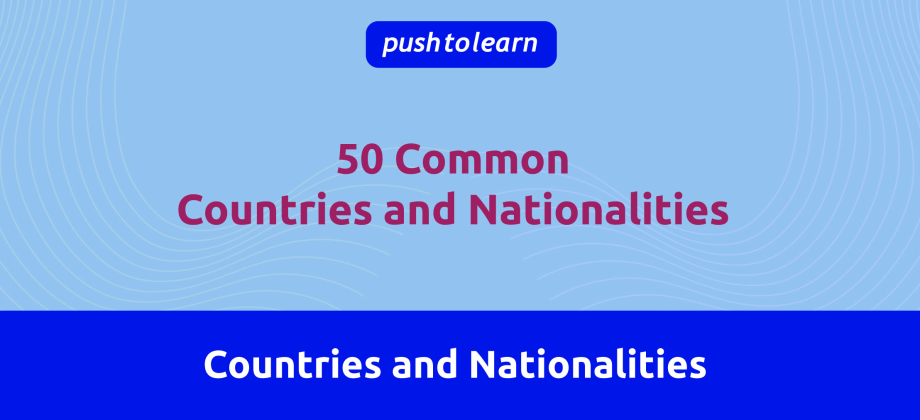 Illustration of Countries and Nationalities