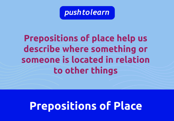 Illustration of Prepositions of Place