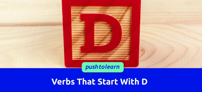 Illustration of Verbs That Start With D