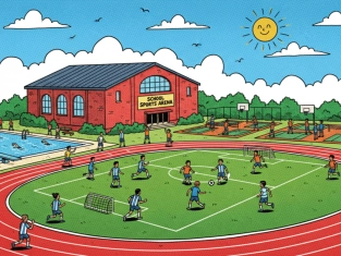 Illustration of A Talk about Sports Facilities at School