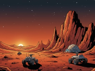 Illustration of Living on Mars?