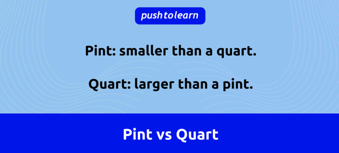 Illustration of Pint vs Quart