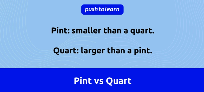 Illustration of Pint vs Quart