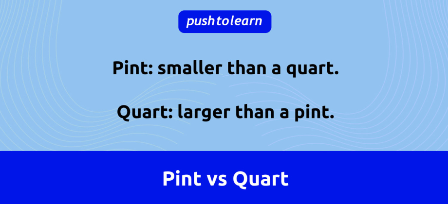 Illustration of Pint vs Quart