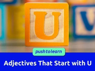 Illustration of Adjectives That Start with U