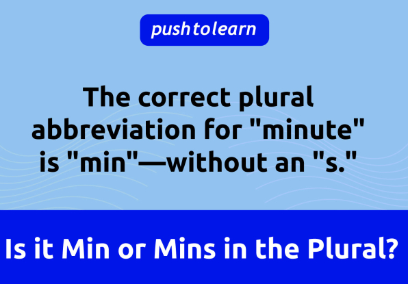 Illustration of Is it Min or Mins in the Plural?