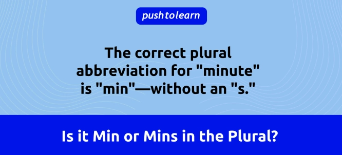 Illustration of Is it Min or Mins in the Plural?