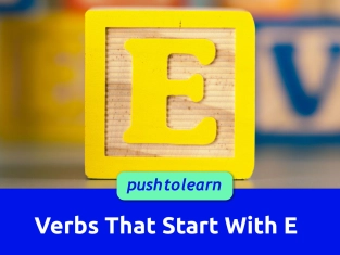 Illustration of Verbs That Start With E