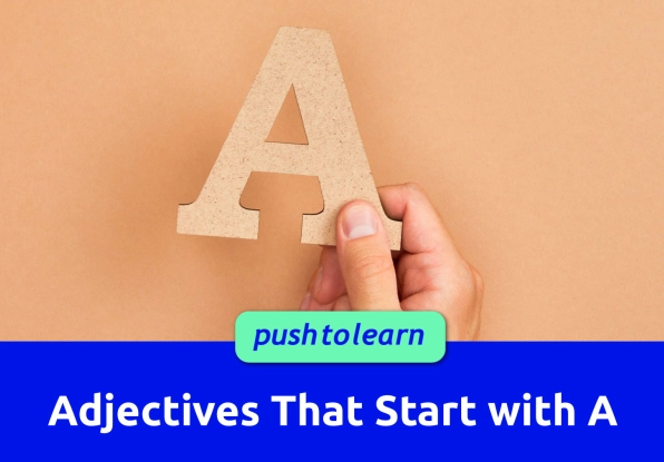 Illustration of Adjectives That Start with A