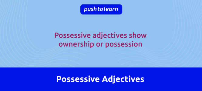 Illustration of Possessive Adjectives