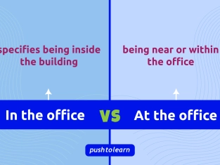 Illustration of In the office vs At the office