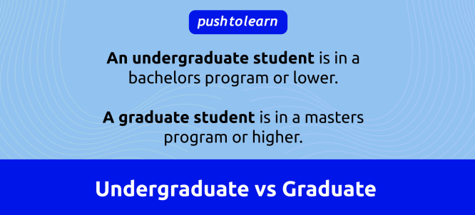 Illustration of Undergraduate vs Graduate