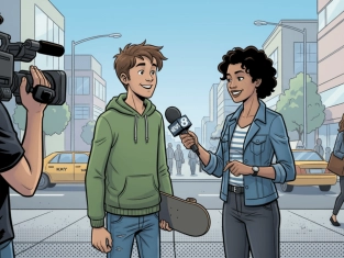 Illustration of Teen Launches an App