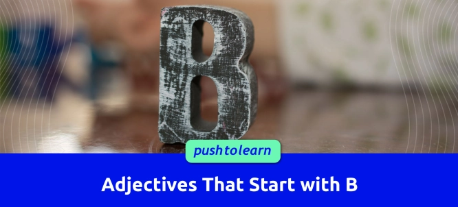 Illustration of Adjectives That Start with B