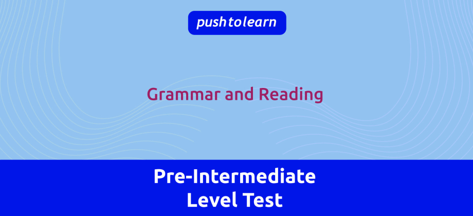 Illustration of Pre-Intermediate Level Test