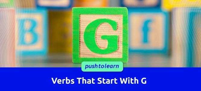 Illustration of Verbs That Start With G