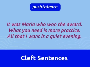 Illustration of Cleft Sentences