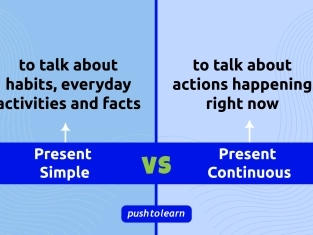 Illustration of Present Simple vs Present Continuous