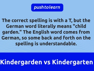 Illustration of Kindergarden vs Kindergarten