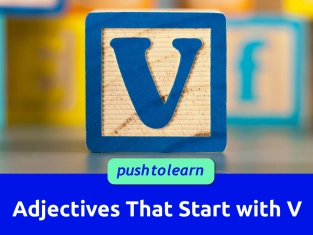 Illustration of Adjectives That Start with V