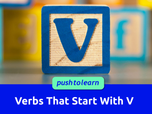 Illustration of Verbs That Start With V