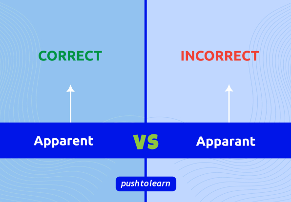 Illustration of Apparent vs Apparant