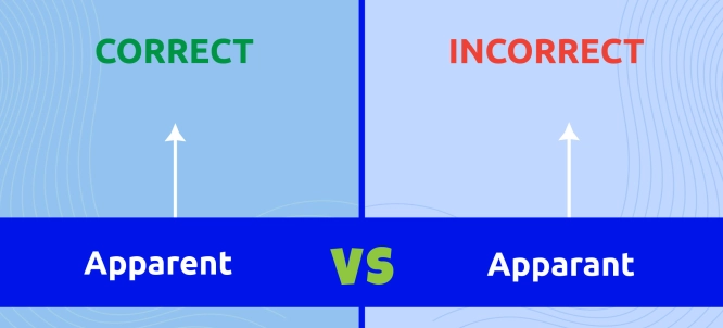 Illustration of Apparent vs Apparant