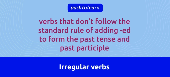 Illustration of Irregular Verbs