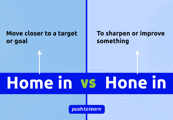 Illustration of Home in vs Hone in