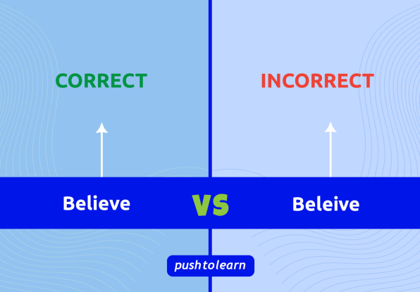 Illustration of Believe or Beleive