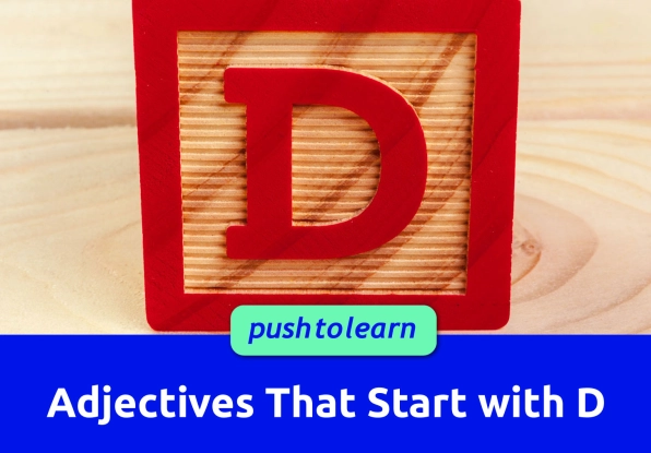 Illustration of Adjectives That Start with D