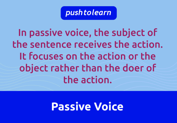 Illustration of Active and passive voice