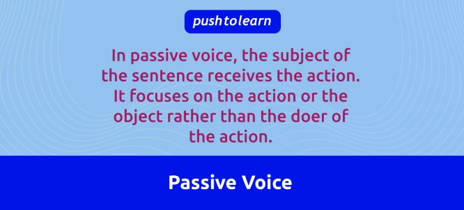 Illustration of Active and passive voice