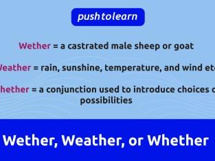 Illustration of Wether, Weather, or Whether